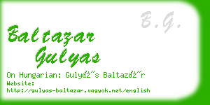 baltazar gulyas business card